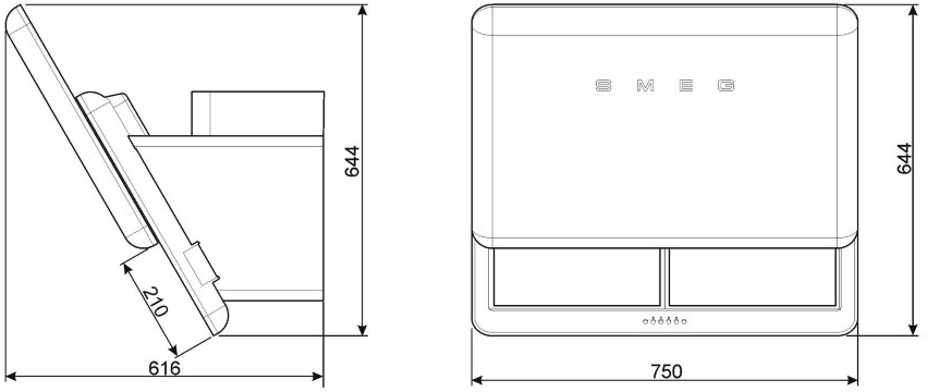 Купить Наклонная вытяжка SMEG KFAB75RD — Фото 4