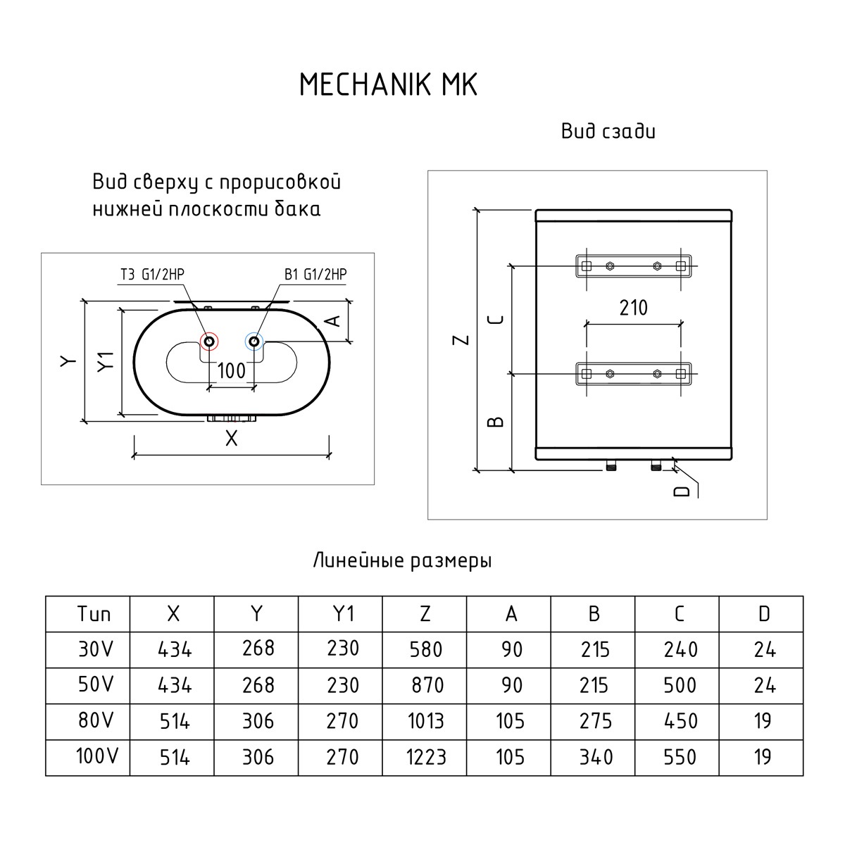 Купить Водонагреватель накопительный THERMEX MK 100 H — Фото 2