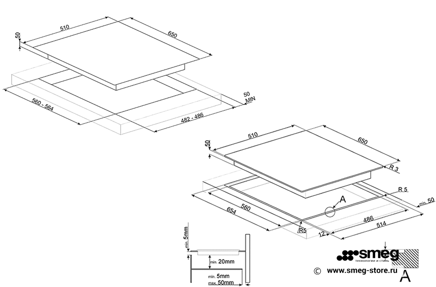 Купить Газовая варочная панель SMEG PV364LCN — Фото 2