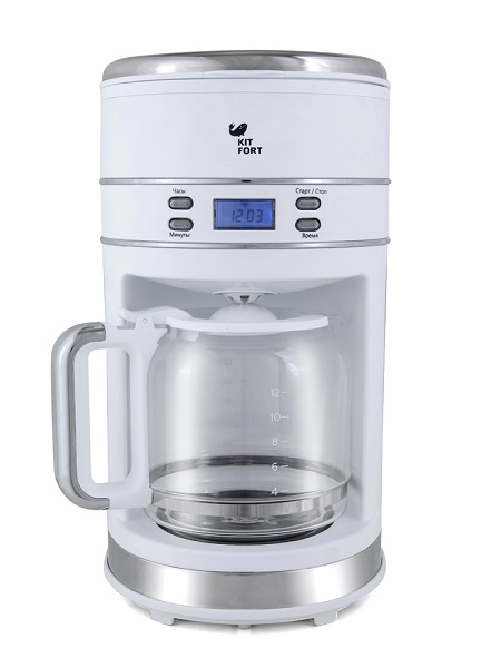 Кофеварка Kitfort KT-704-1 белый																		 — описание, фото, цены в интернет-магазине PT Stores
