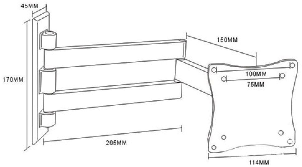 Купить Кронштейн ARM MEDIA LCD-7101 белый 10"-26" — Фото 2