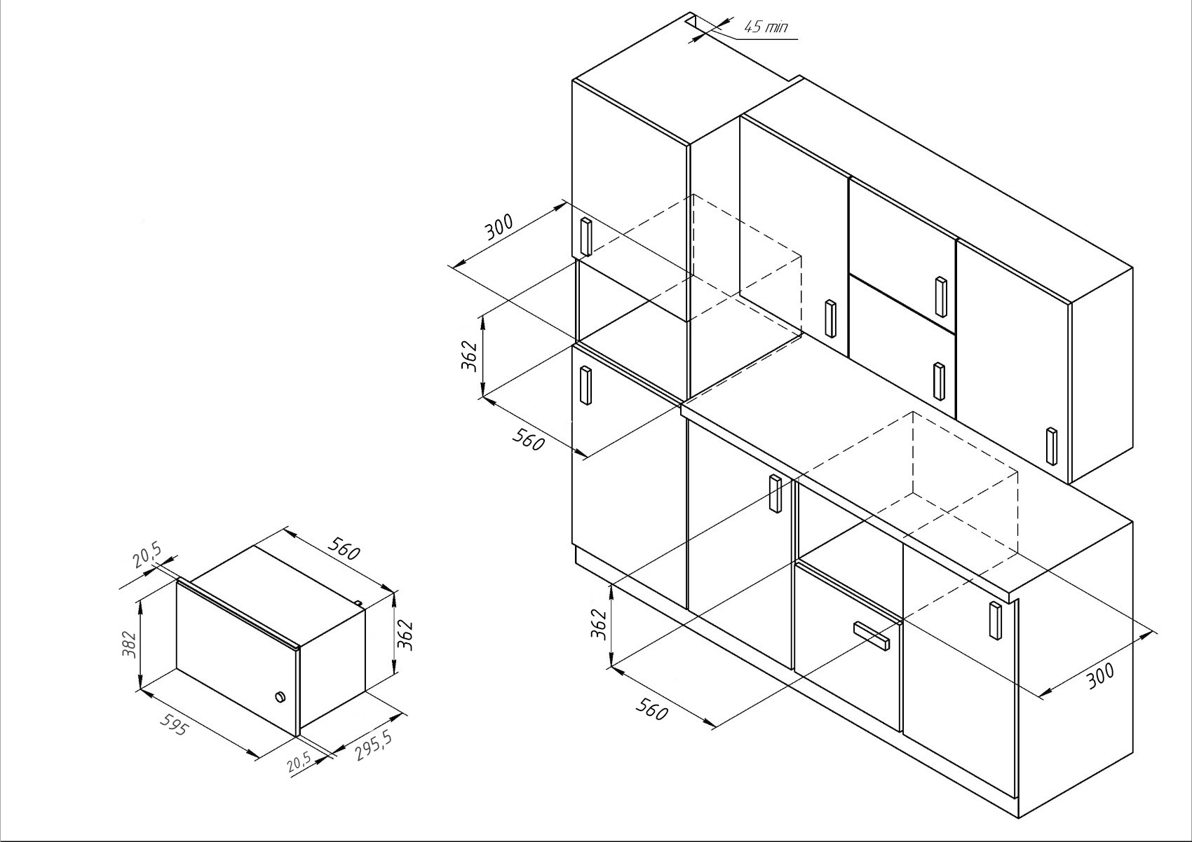 Купить Встраиваемая СВЧ печь Monsher MMH 1020 BX — Фото 3