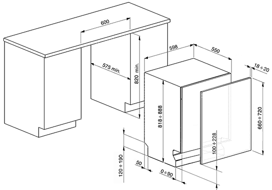 Купить Встраиваемая посудомоечная машина SMEG STP364T — Фото 2