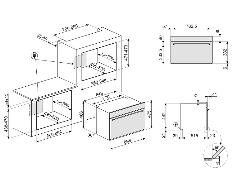 Купить Электрический духовой шкаф SMEG SFPR9395X — Фото 2