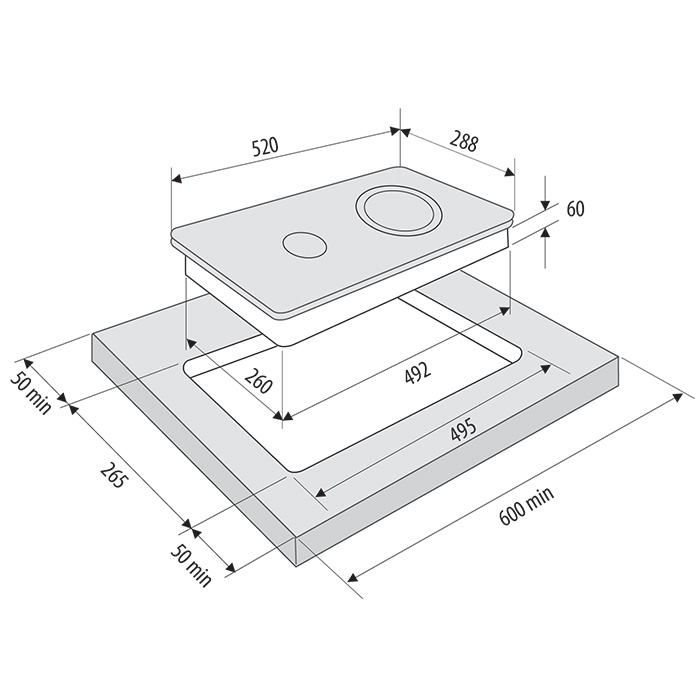 Купить Электрическая варочная панель KRONA ORSA 30 BL — Фото 3