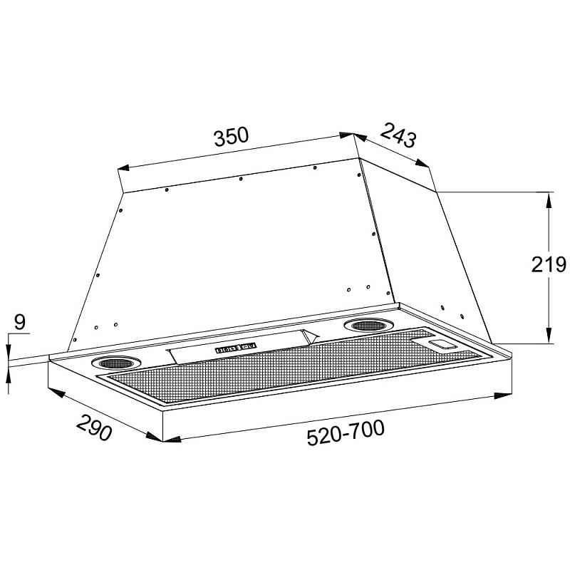 Купить Вытяжка встраиваемая KORTING KHI 6755 N — Фото 2