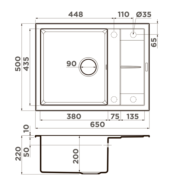 Купить Мойка OMOIKIRI Sumi 65A-GR Artceramic/Leningrad grey — Фото 2