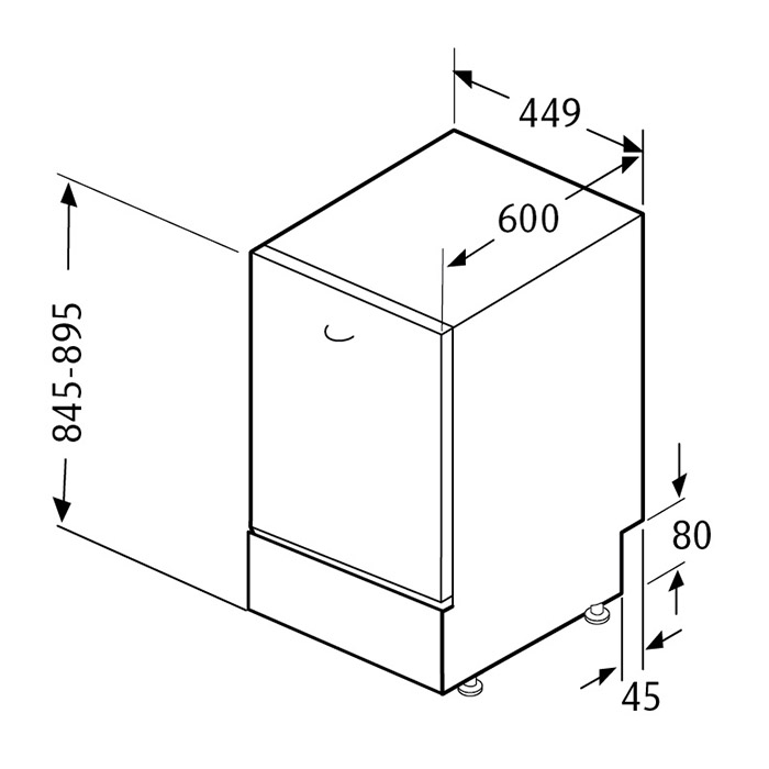 Купить Посудомоечная машина KRONA RIVA 45 FS WH — Фото 3