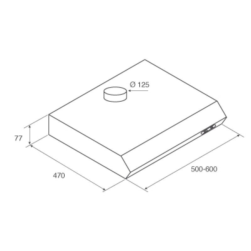 Купить Плоская вытяжка JET AIR LIGHT WH/F/60 — Фото 2