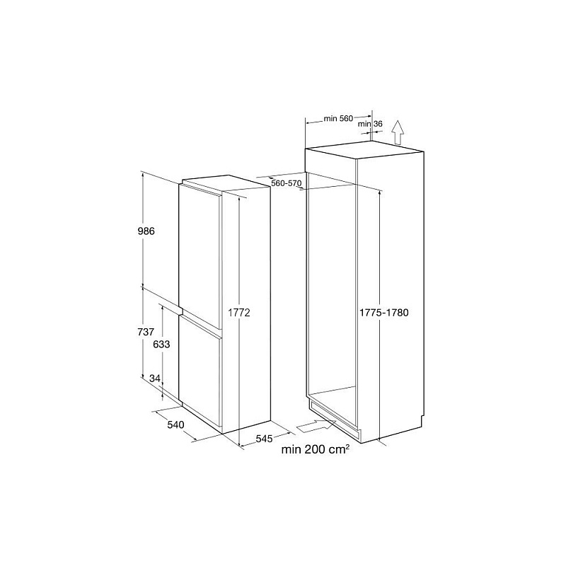 Купить Встраиваемый холодильник KORTING KSI 17887 CNFZ — Фото 15