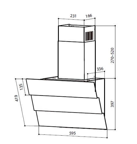 Купить Наклонная вытяжка LEX RIO GS 600 белый — Фото 2
