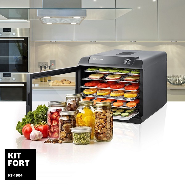 Купить Сушилка для овощей и фруктов Kitfort KT-1904, 6 под. — Фото 7