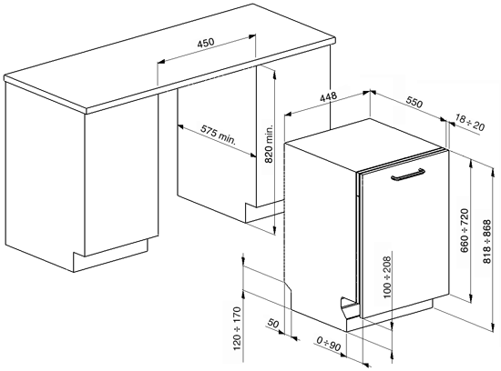 Купить Встраиваемая посудомоечная машина SMEG STA4526 — Фото 2