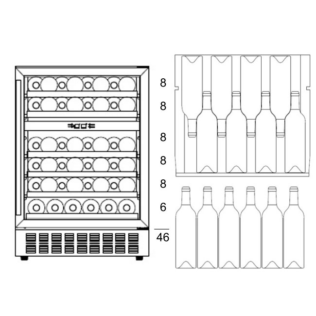 Купить Встраиваемый винный шкаф DUNAVOX DAUF-46.145DSS — Фото 4