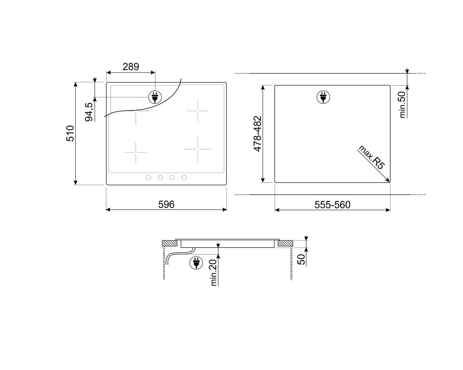 Купить Индукционная варочная панель SMEG SI964NM — Фото 3