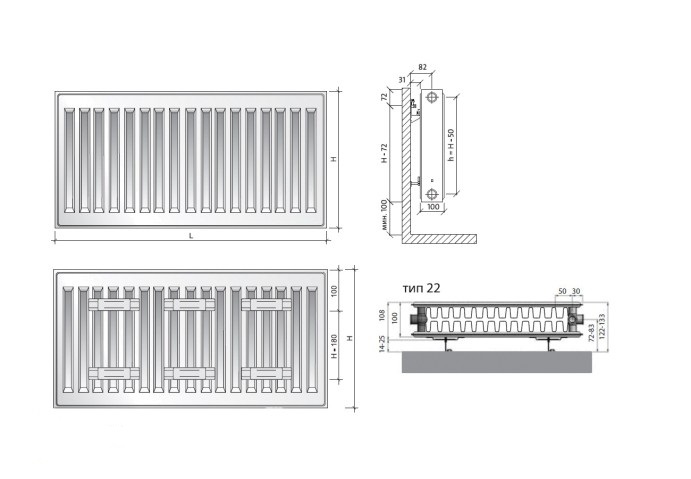 Купить Радиатор Royal Thermo COMPACT C22-300-400 RAL9016 — Фото 3