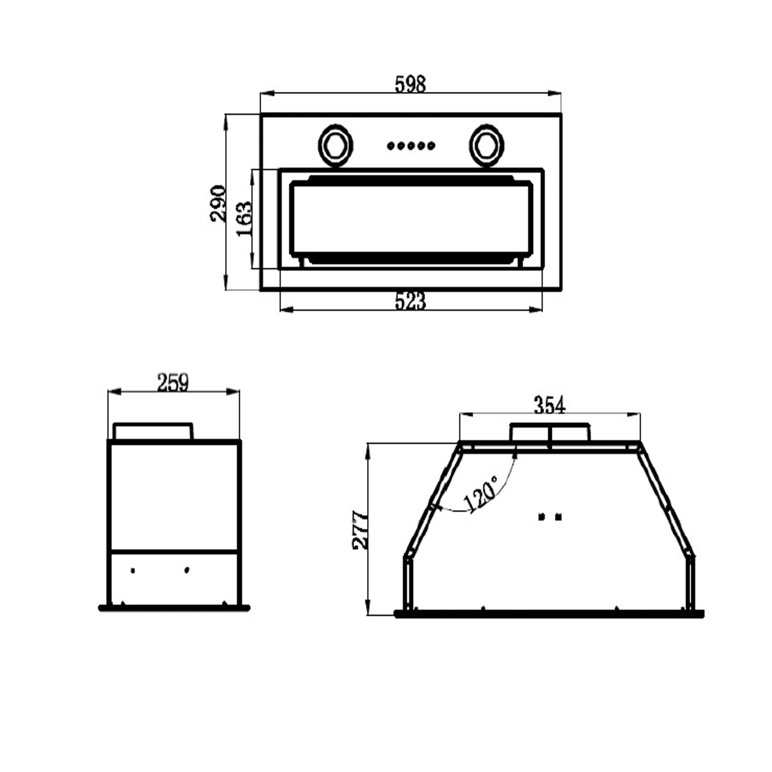 Купить Вытяжка встраиваемая MAUNFELD TRAPEZE 602M черный — Фото 10