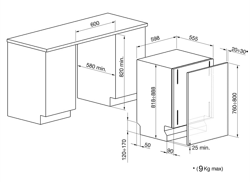 Купить Встраиваемая посудомоечная машина SMEG STL825B-2 — Фото 2