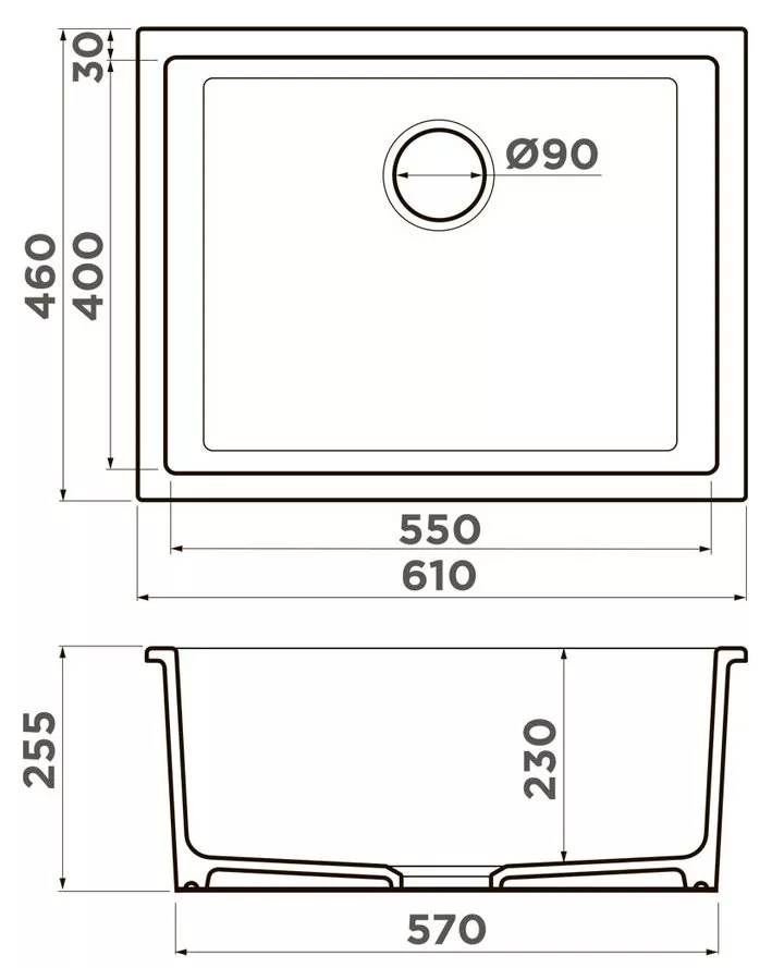 Купить Мойка OMOIKIRI Okinoshima 61-U/I-WH Glossy Natceramic/белый — Фото 2