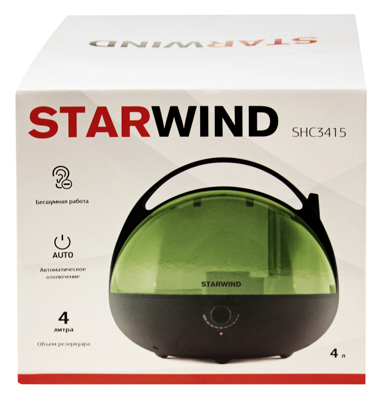 Купить Увлажнитель воздуха Starwind SHC 3415 черный/зеленый — Фото 2