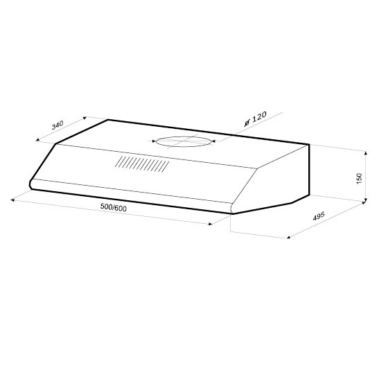 Купить Плоская вытяжка KRONA LUCI 600 3P brown — Фото 2