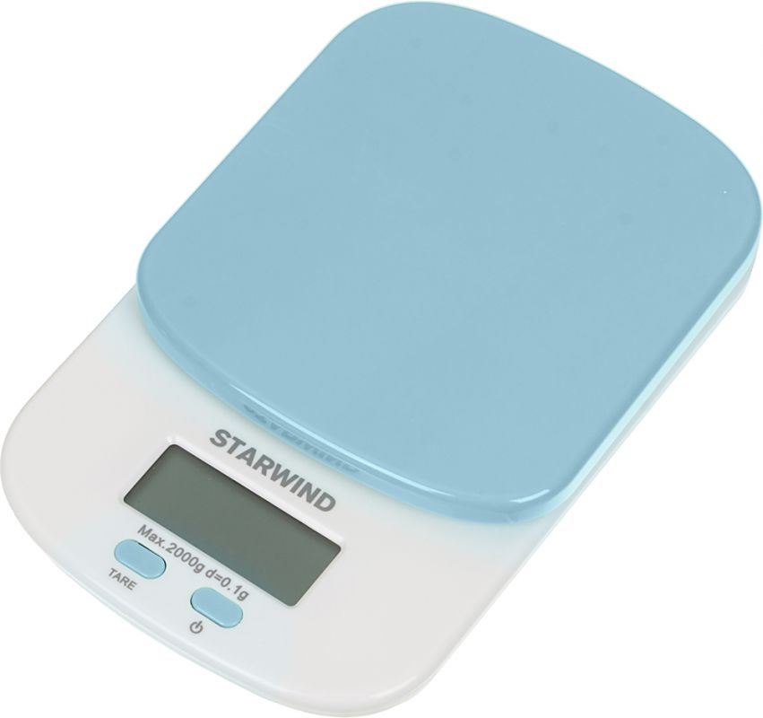 Кухонные весы Starwind SSK2156 голубой																		 — описание, фото, цены в интернет-магазине PT Stores