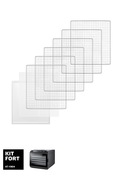 Купить Сушилка для овощей и фруктов Kitfort KT-1904, 6 под. — Фото 2