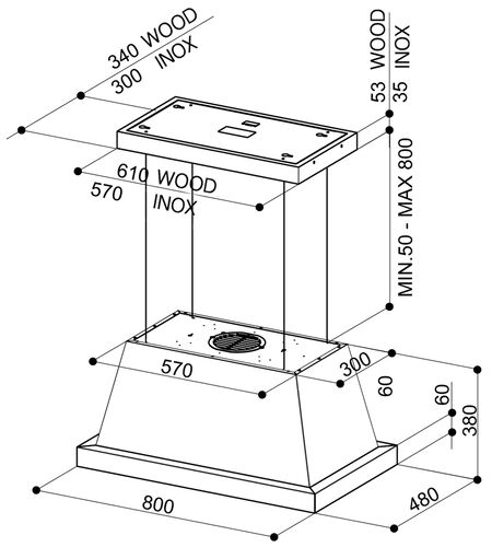Купить Островная вытяжка FABER THEA IS.EV8 DG MATT F80 SC — Фото 3