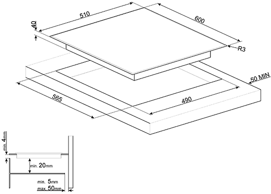 Купить Электрическая варочная панель SMEG SE364TD — Фото 2