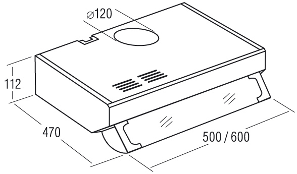 Купить Плоская вытяжка CATA F 2050 INOX/B — Фото 2