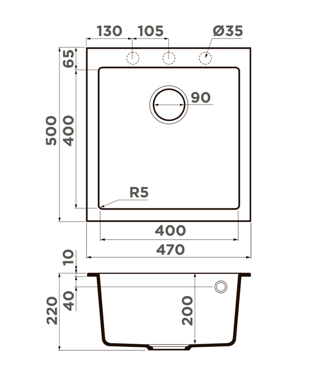 Купить Мойка OMOIKIRI Bosen 47-BE Tetogranit/ваниль — Фото 2