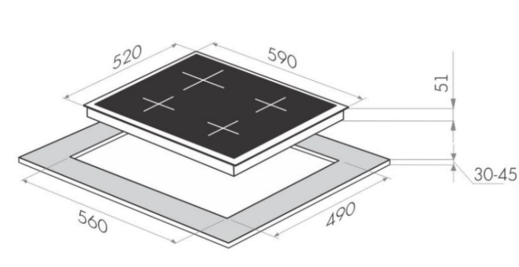 Купить Газовая варочная панель MAUNFELD EGHG.64.6CW/G — Фото 2