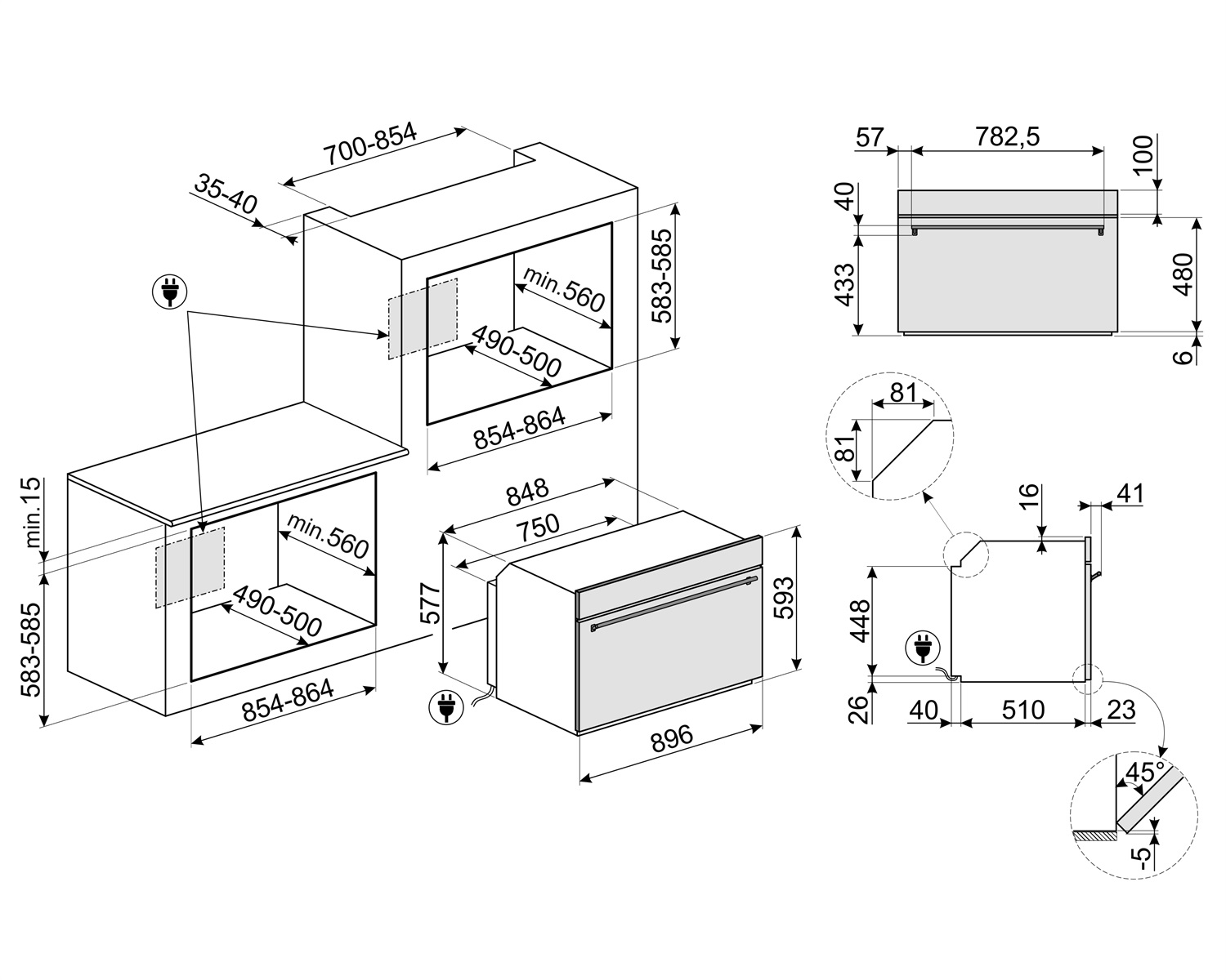 Купить Электрический духовой шкаф Smeg SFP9305WSPX — Фото 2