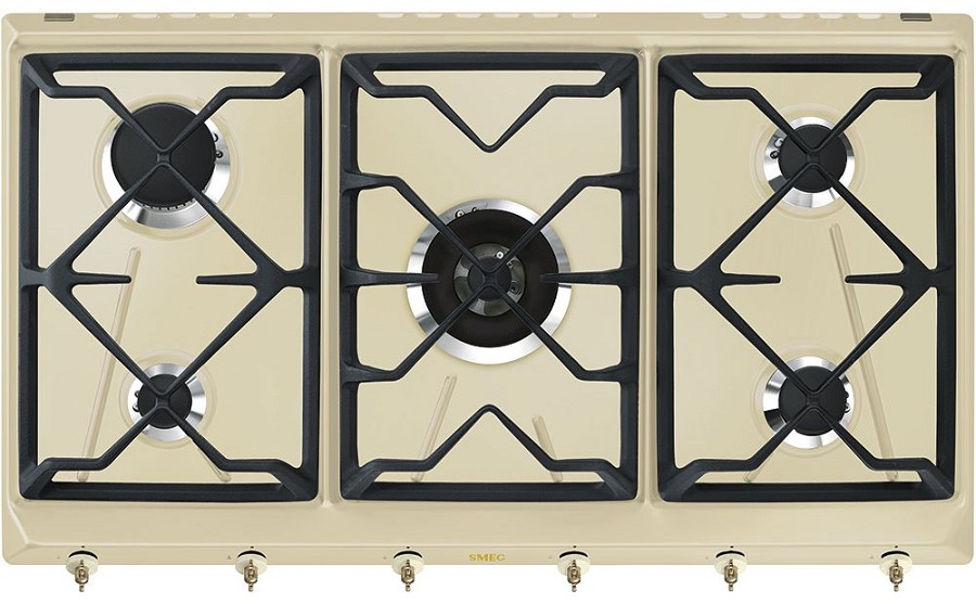 Газовая варочная панель SMEG SRV896POGH																		 — описание, фото, цены в интернет-магазине PT Stores