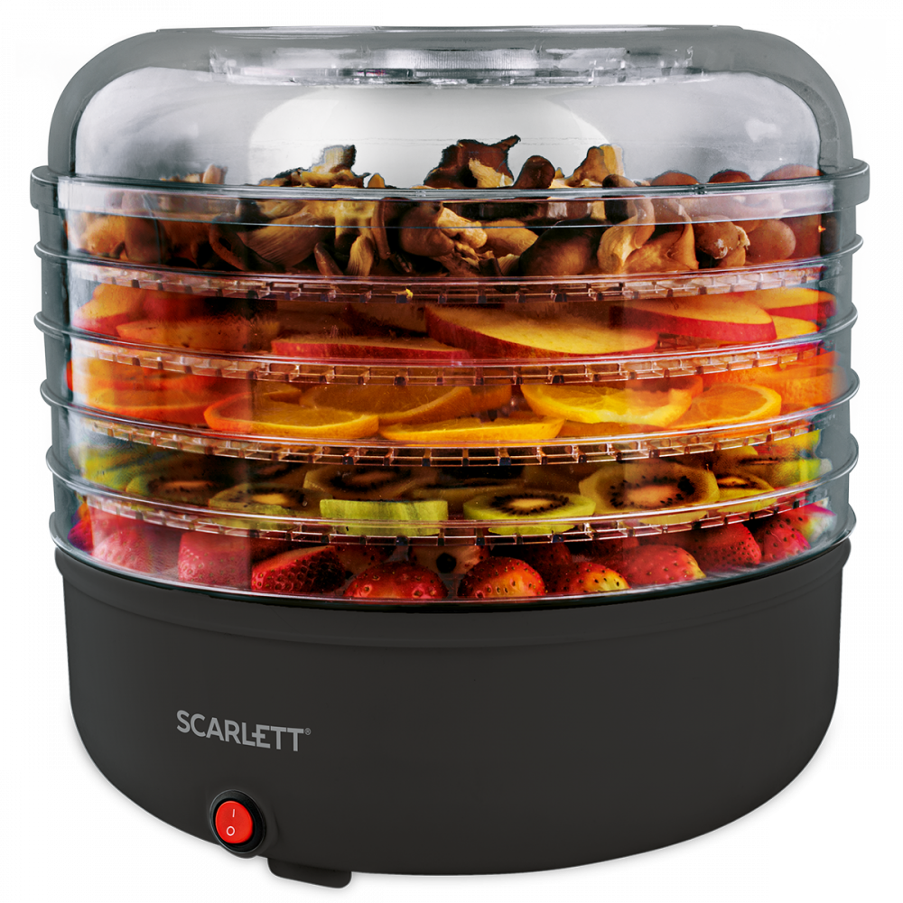 Сушилка для овощей и фруктов Scarlett SC-FD421010 5под., черный																		 — описание, фото, цены в интернет-магазине PT Stores