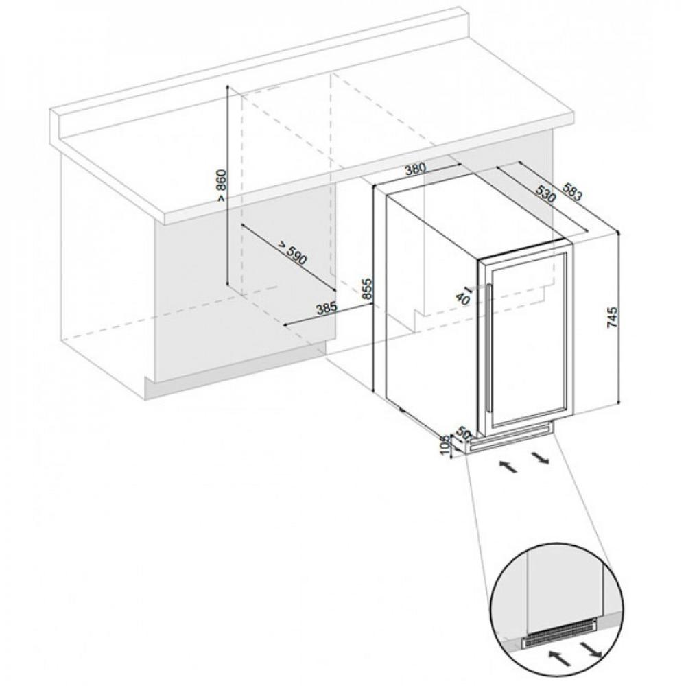 Купить Встраиваемый винный шкаф DUNAVOX DAU-32.81B — Фото 4