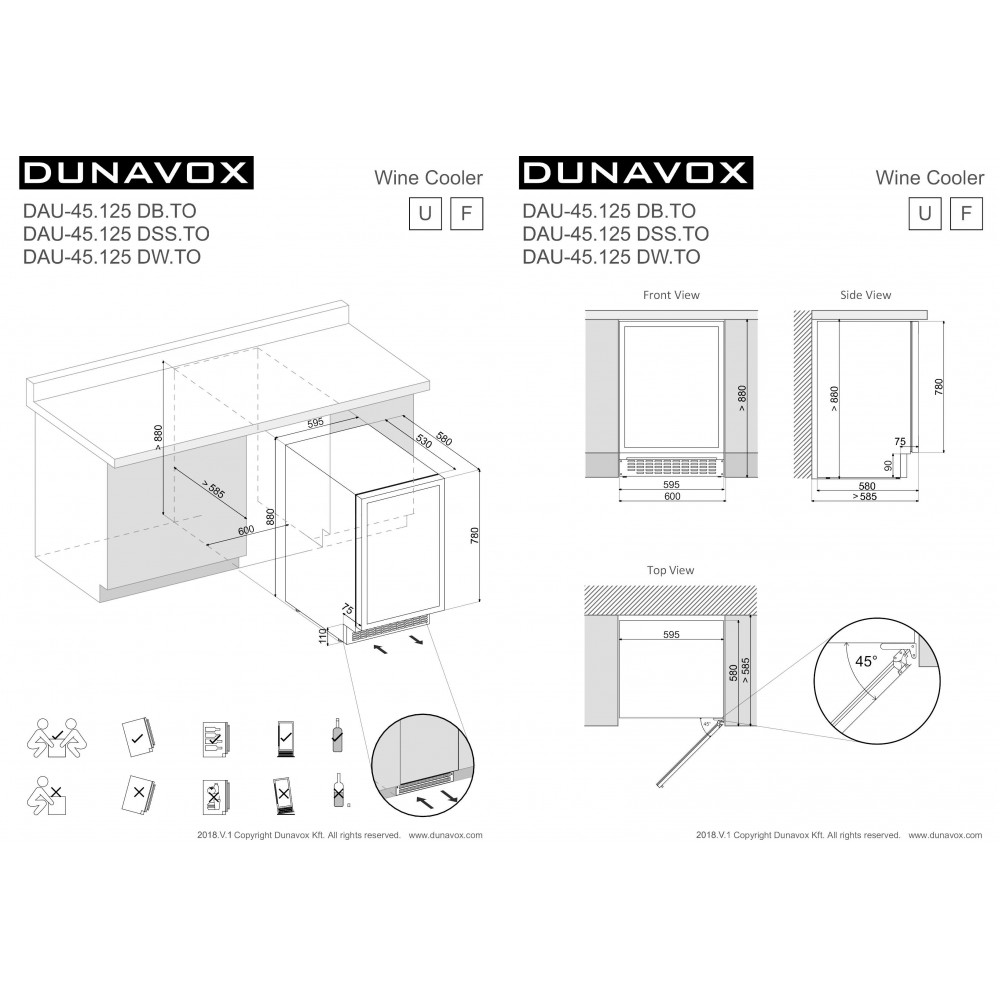 Купить Встраиваемый винный шкаф DUNAVOX DAU-45.125DW.TO — Фото 5