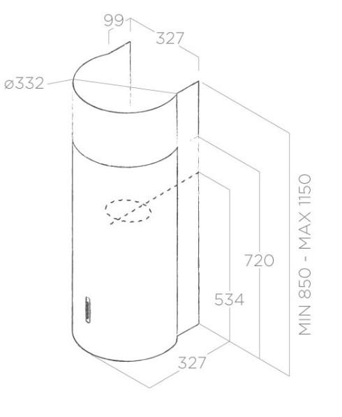 Купить Купольная вытяжка ELICA STONE WH/A/33 — Фото 2