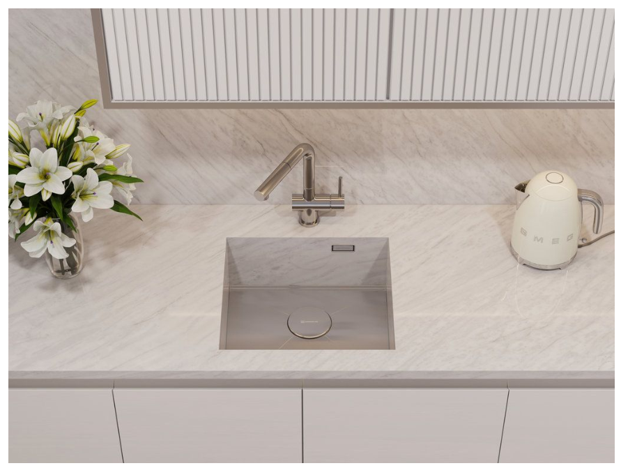 Купить Мойка OMOIKIRI Kasen 48-26-GM нерж.сталь/вороненая сталь — Фото 3