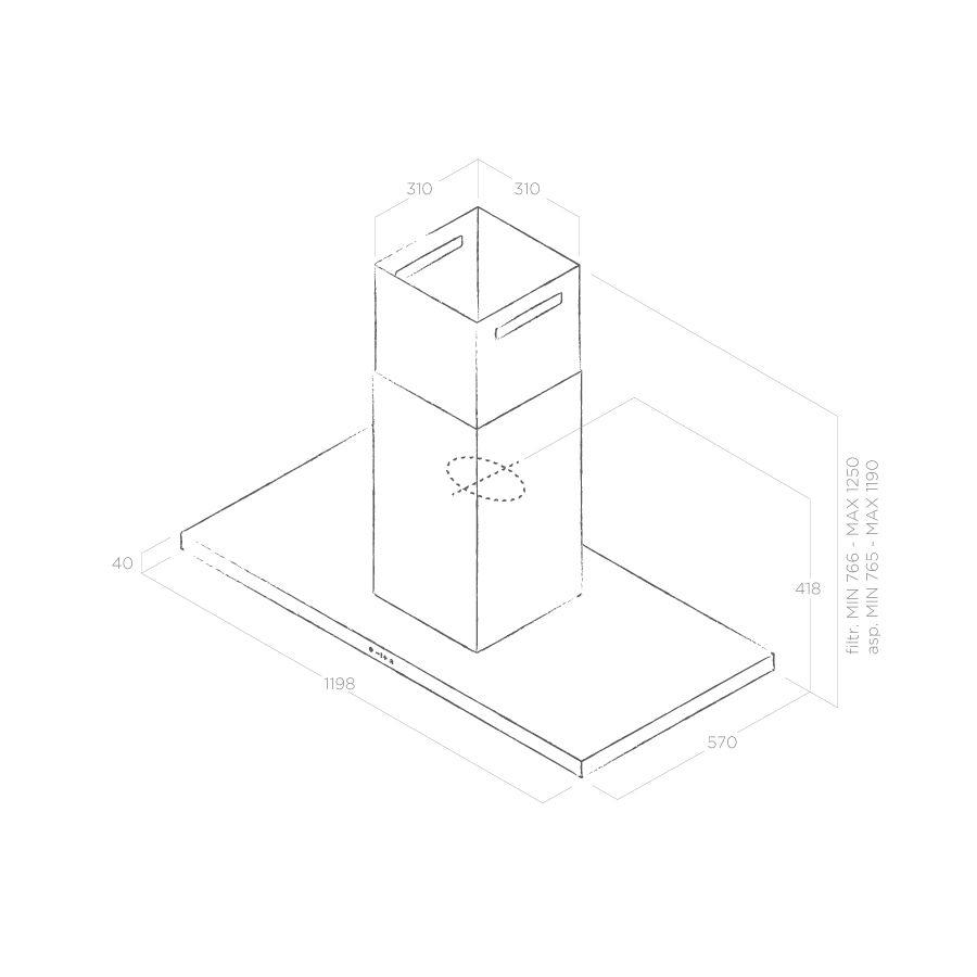 Купить Островная вытяжка ELICA THIN ISLAND IX/A/120 — Фото 2