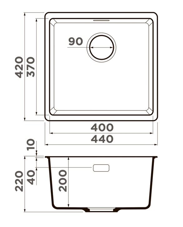Купить Мойка OMOIKIRI Kata 44-U-BE Artgranit/ваниль — Фото 2