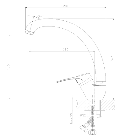 Купить Смеситель Rossinka B35-25 Смеситель для кухни — Фото 2