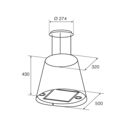 Купить Островная вытяжка JET AIR GISELA WH/F/50 — Фото 2