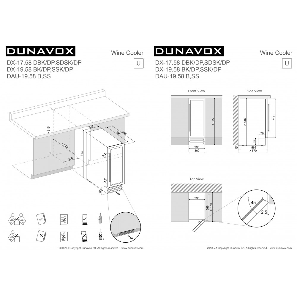 Купить Встраиваемый винный шкаф DUNAVOX DAU-19.58SS — Фото 2