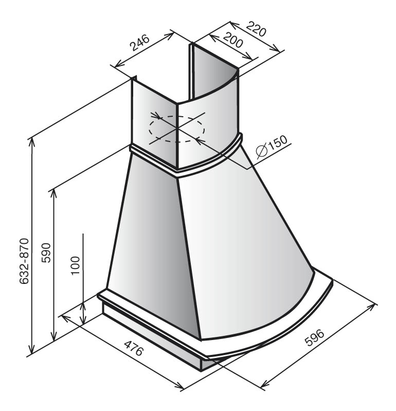 Купить Купольная вытяжка ELIKOR Ротонда 60П-650-П3Л бежевый/дуб — Фото 2