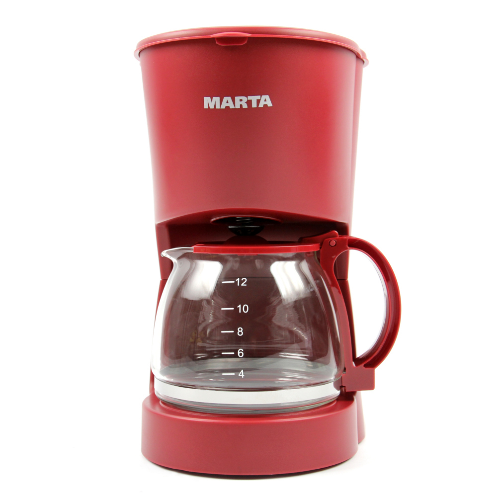 Кофеварка MARTA MT-2118 бордовый гранат																		 — описание, фото, цены в интернет-магазине PT Stores