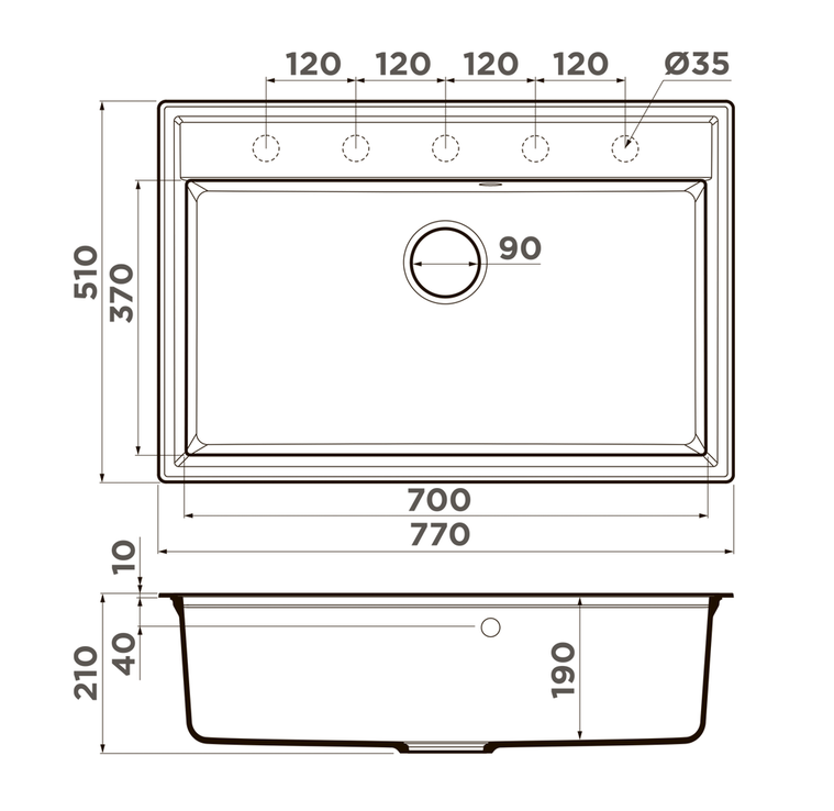 Купить Мойка OMOIKIRI Daisen 77-BL Artgranit/черный — Фото 2