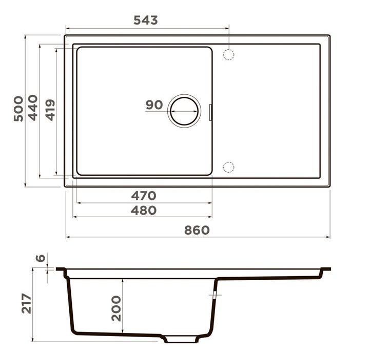 Купить Мойка OMOIKIRI Sintesi 86-GR Artceramic/Leningrad grey — Фото 2