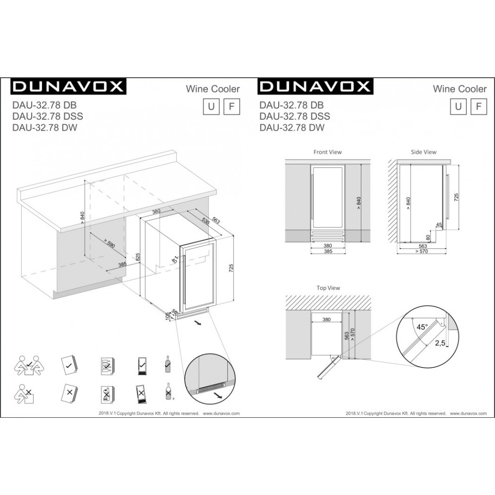 Купить Встраиваемый винный шкаф DUNAVOX DAU-32.78DB — Фото 3