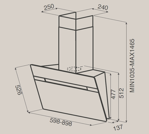 Купить Наклонная вытяжка JET AIR VIKI BL/A/60 — Фото 2
